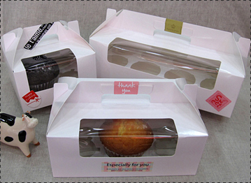 창문형 머핀(컵케익)박스 3p *4,6,8구/머핀상자